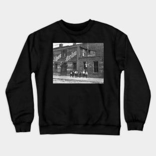 Newsboys Outside a Saloon, 1910. Vintage Photo Crewneck Sweatshirt